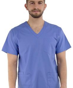 Top v neck 3 pocket half sleeve unisex with 1 pencil pocket