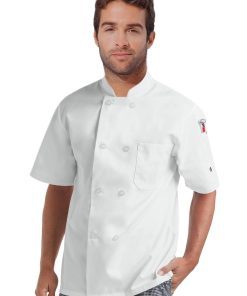 Chef Coat Unisex in Canvas Fabric (5 OZ) Half Sleeve With 1 Chest pocket and 1 Sleeve Pocket - Button Front Closure