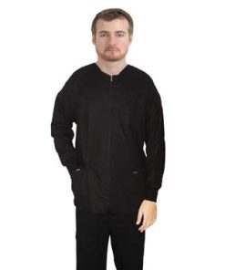 Scrub Jacket 2 pocket solid unisex full sleeve with rib and zip