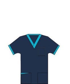 Top v neck 3 pocket half sleeve unisex with 1 pencil pocket at front pocket contrast at pocket styleTop v neck 3 pocket half sleeve unisex with 1 pencil pocket at front pocket contrast at pocket style